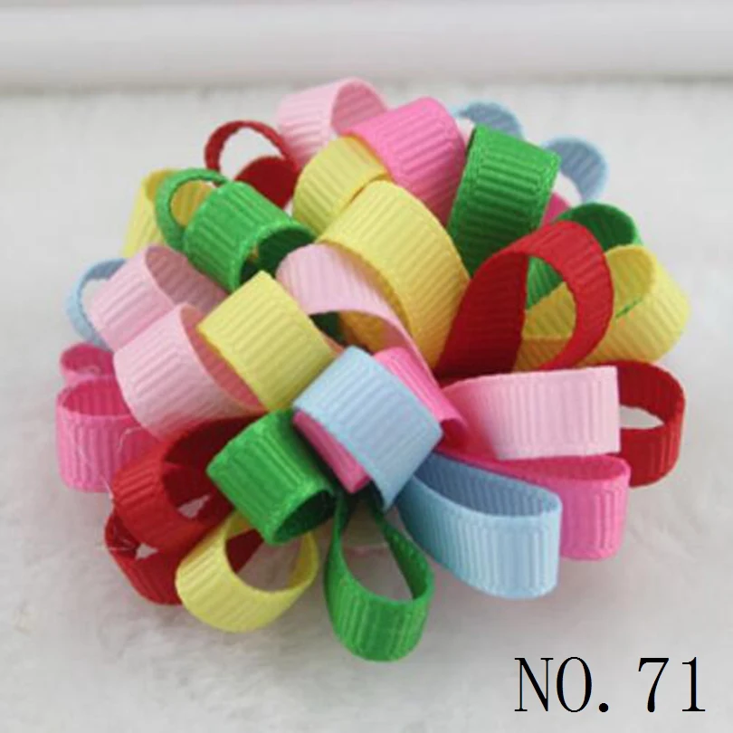 Цветочные шарики лента с бантом аксессуары для волос банты девочек детей