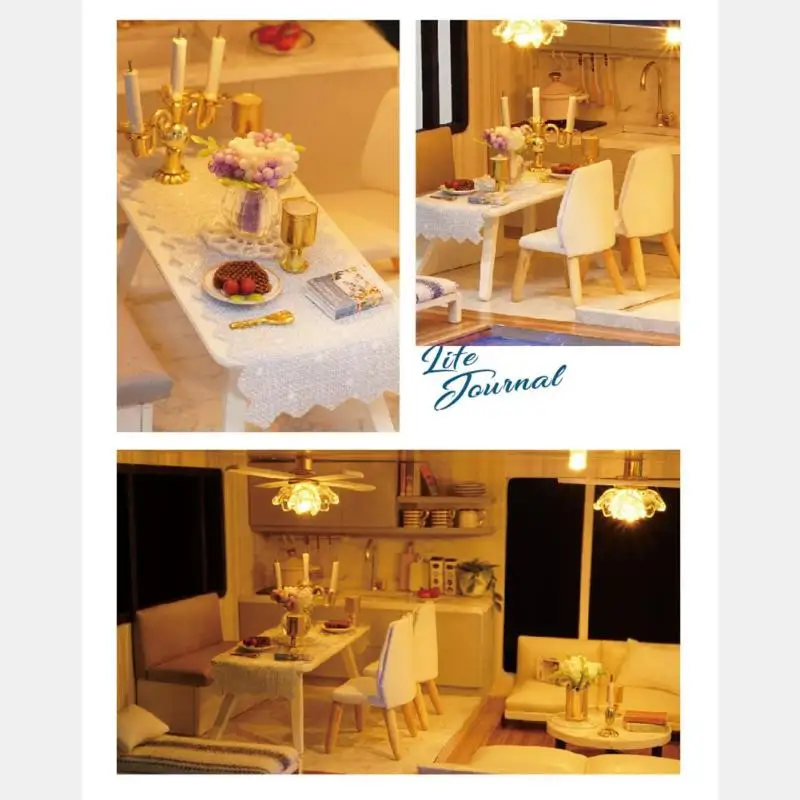 new girl diy 3d wooden mini dollhouse 2020 time apartment doll house furniture educational toys furniture for children love gift free global shipping