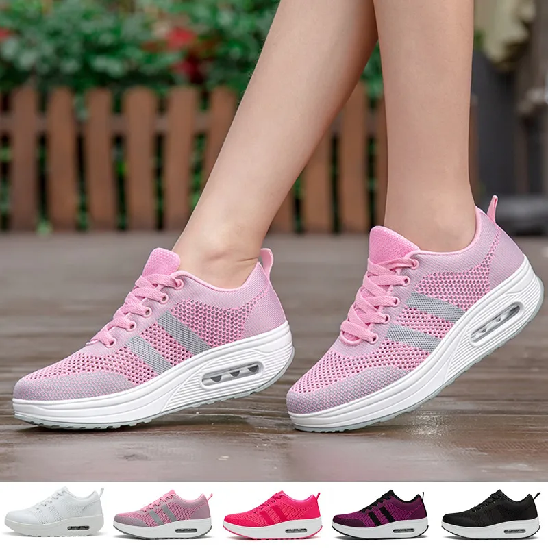 

Women Sneakers Breathable Outdoor Athletics Casual Shoes Lace-up Trainer Sports Shoes