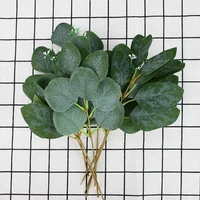 5pcs 30cm green eucalyptus leaves simulation eucalipto artificial plants for wedding decoration diy wreath bouquet accessories