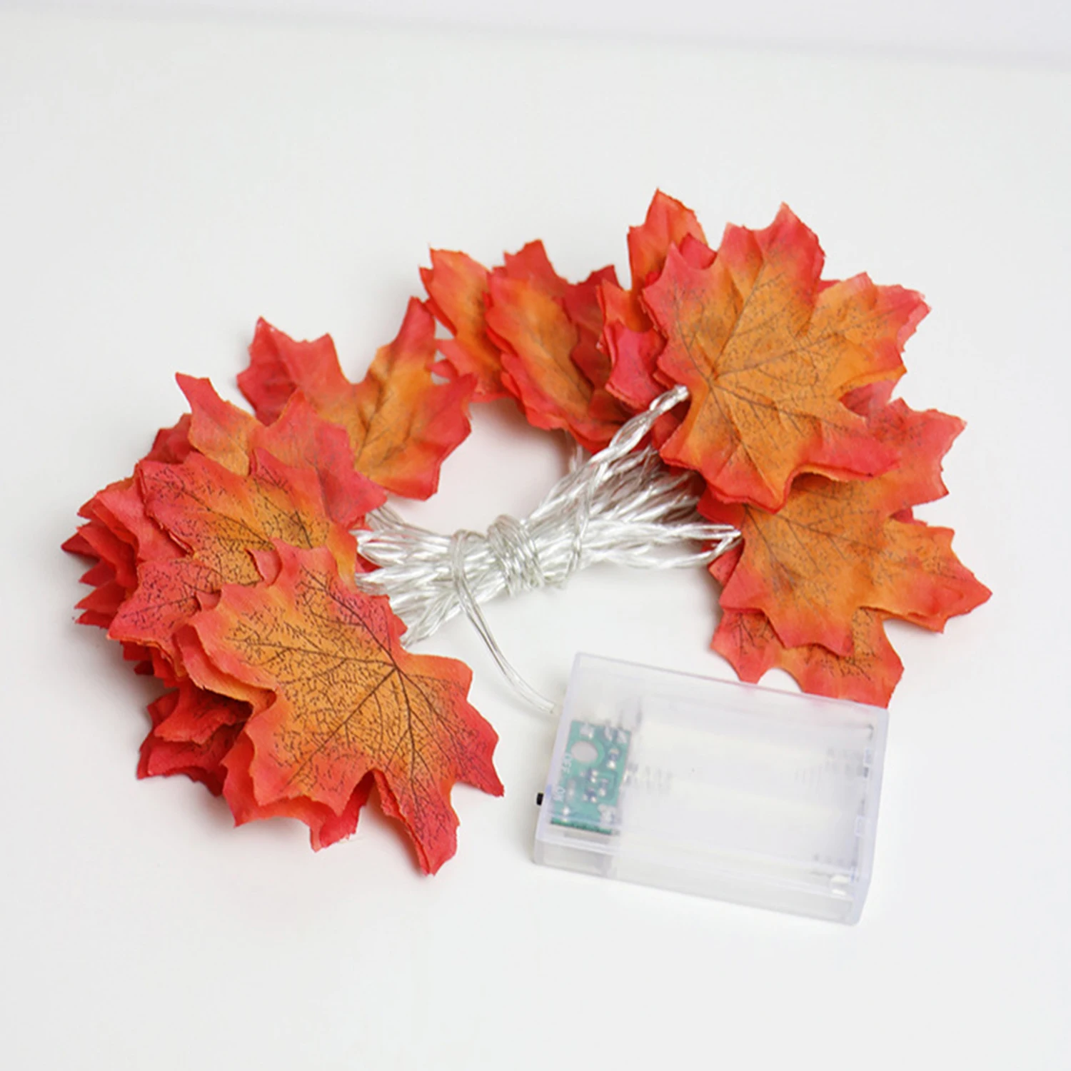 

Christmas Fairy String Lights Maple Warm White Bulbs Copper Wire Light String Waterproof Garden Landscape Backyard Lighting