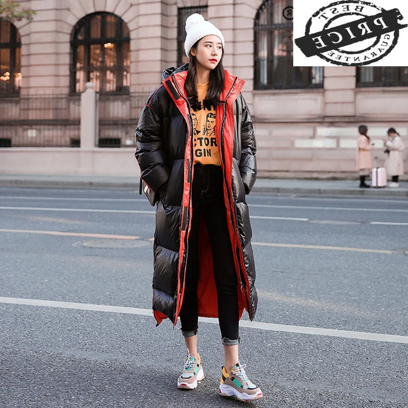 

Coat Women Winter Abrigos Mujer Invierno 2021 Korean Streetwear Padded Warm Long Parka Vintage Jacket Hooded Hiver 11021a