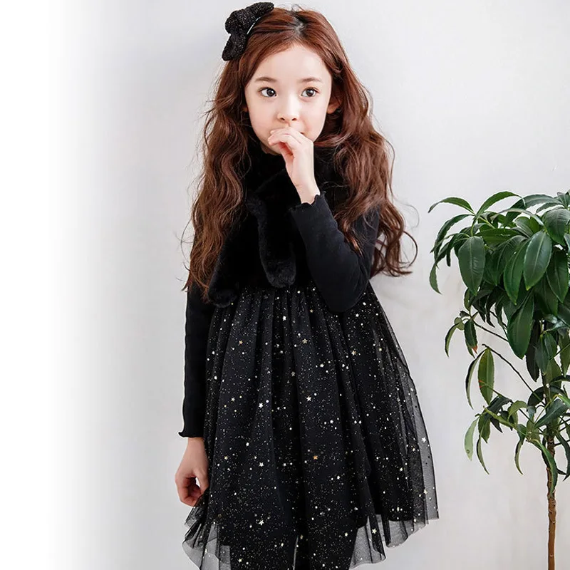 Новинка 2019 года платье для девочек сезон осень зима вельветовое принцессы с