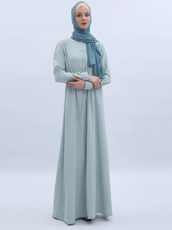 muslim hijab dress Мусульманское женское арабское турецкое Длинное Макси платье ХИДЖАБ КАФТАН марокканский скромный индонезийский Пакистанская мусульманская одежда для Дубай абайя Восточный халат из марокена - Цвет: muslim hijab dress