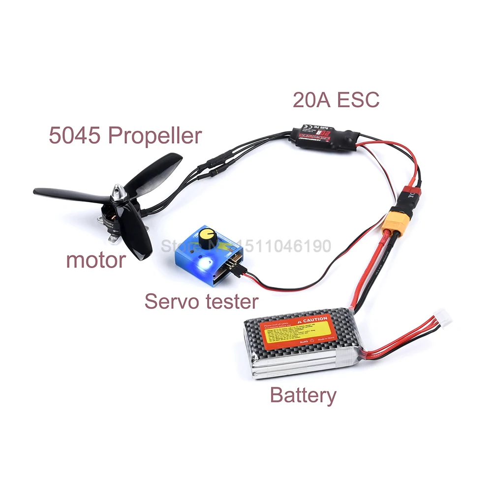 Самолет Skywalker высокомощный 20A ESC 2204 2300KV бесщеточный двигатель 5045 пропеллер
