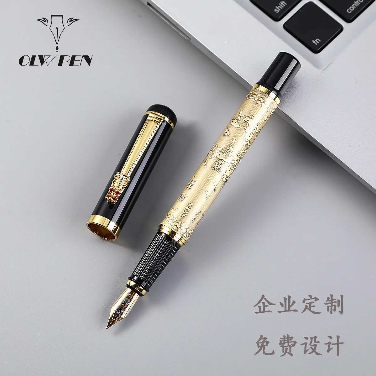 

Bajuntu Pen Spot Wholesale Custom Logo Bronze Leading Business Pen Gift Conference Pen