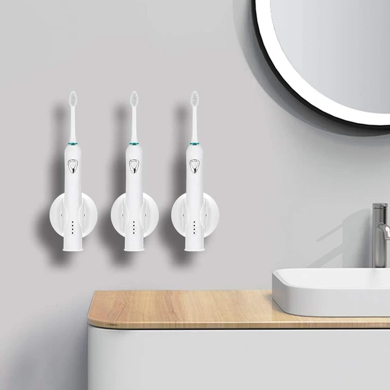 

Electric Toothbrush Holder Bathroom Organizer, 2Pcs Adhesive Wall Mounted Toothbrush Holder, Bathroom Decor