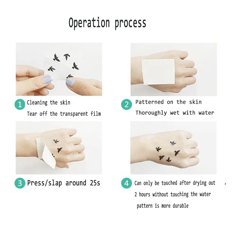 Водостойкая прочная временная татуировка наклейка колокольчик птица пагода