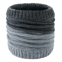 korean winter stitching mens and womens fleece warm collar outdoor single circle stitching scarf