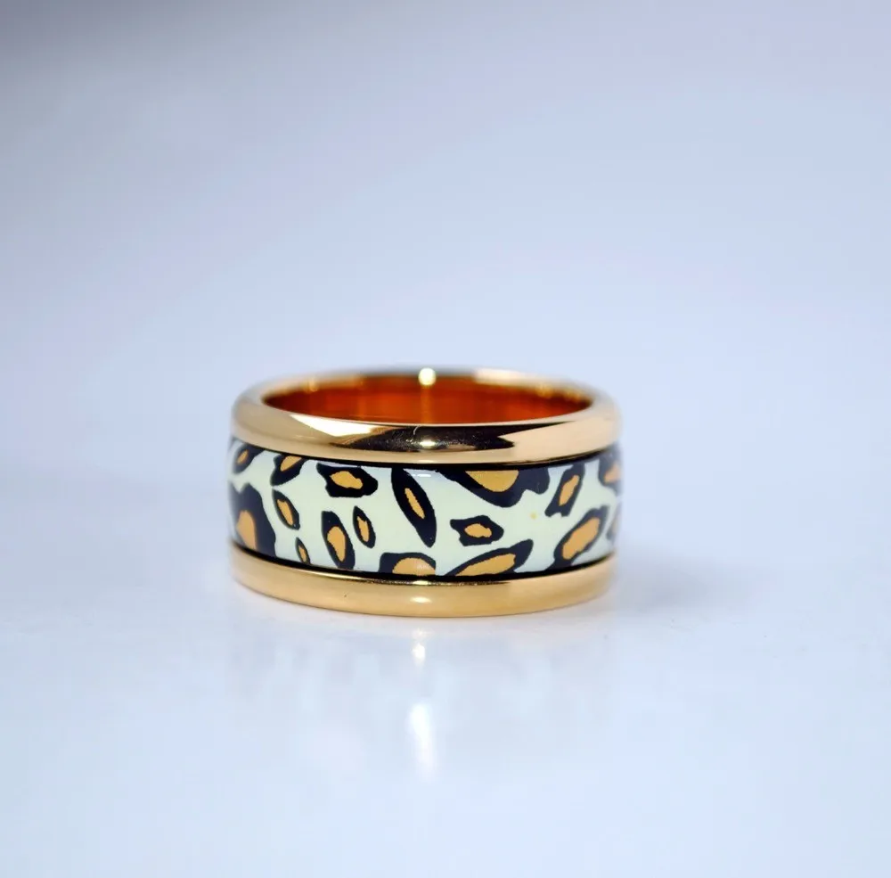 Cloisonne hand-painted enameled ring Austrian style