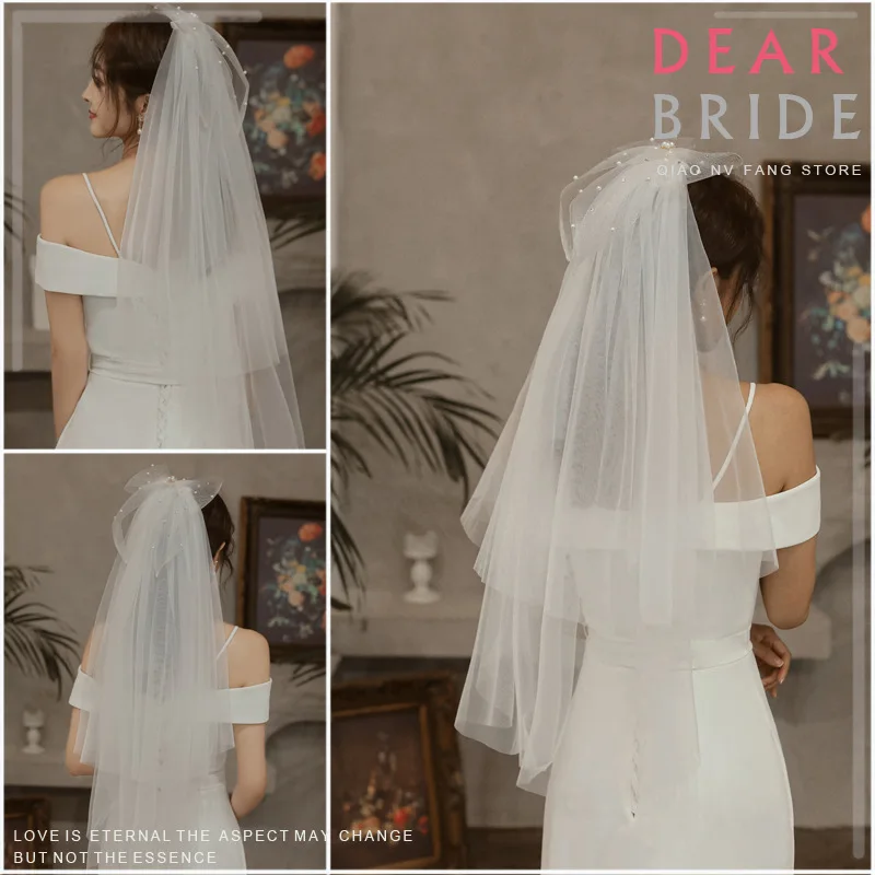 Free Shipping Ivory Tulle Bridal Veil with Bow Short Wedding veils Cheap Bride accesorios para boda Wesele velo de novia
Free Shipping Ivory Tulle Bridal Veil with Bow Short Wedding veils Cheap Bride accesorios para boda Wesele velo de novia