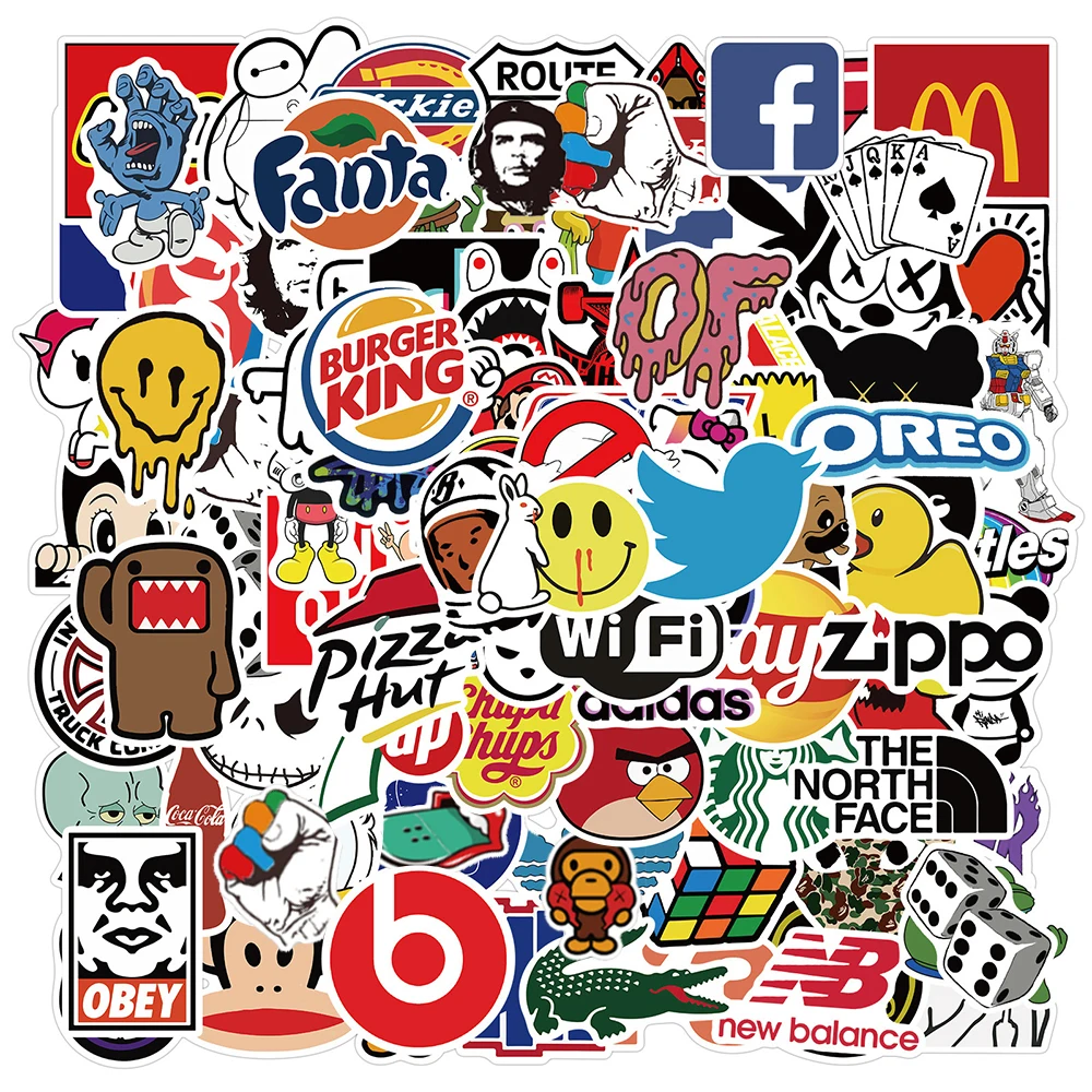 Стикеры для скейтборда ноутбука водостойкие 10/30/50 шт.|Наклейки творчества| |