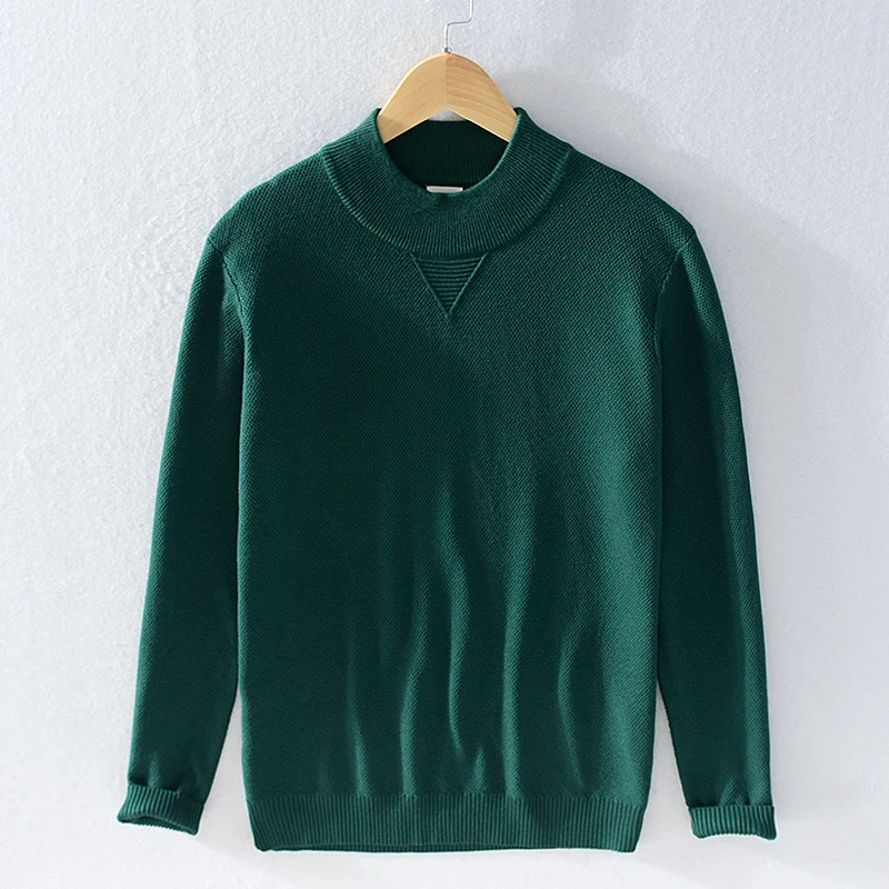 

New Men's Round Neck Solid Color Casual Sweater in 2021
