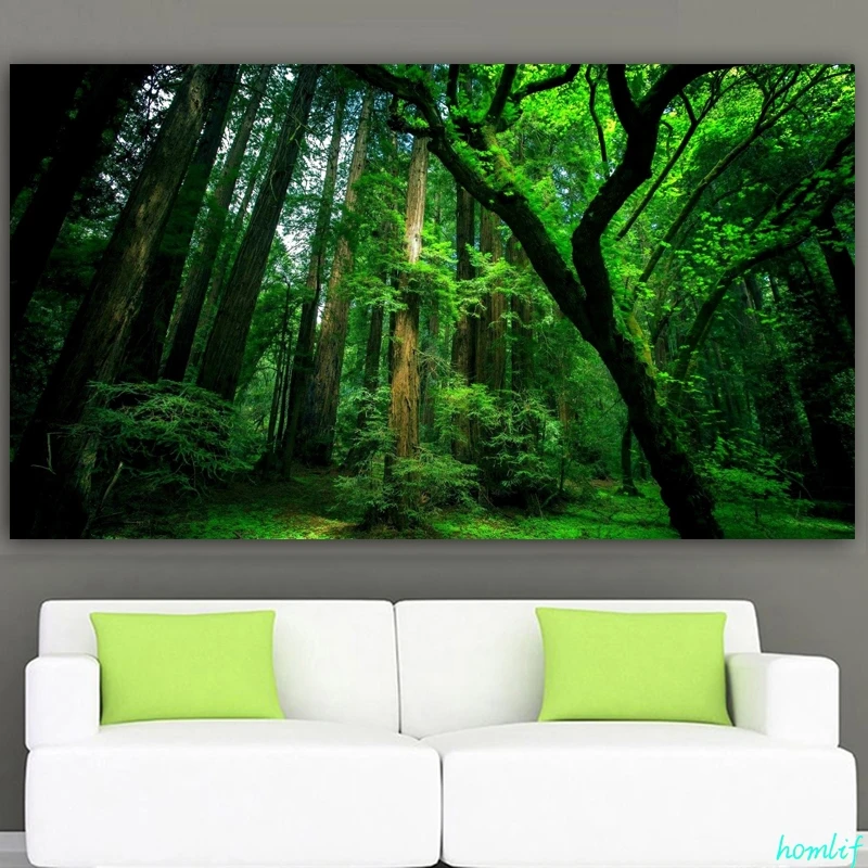 Алмазная вышивка с лесным деревом природным пейзажем полная квадратная круглая