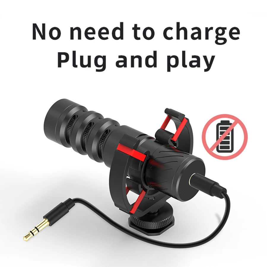 Кардиоидный видеомикрофон MAMEN MIC-08 из алюминиевого сплава для смартфонов Canon Nikon