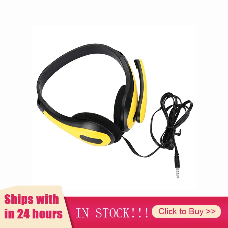 Игровые Накладные наушники 3 5 мм стереонаушники с микрофоном красные желтые