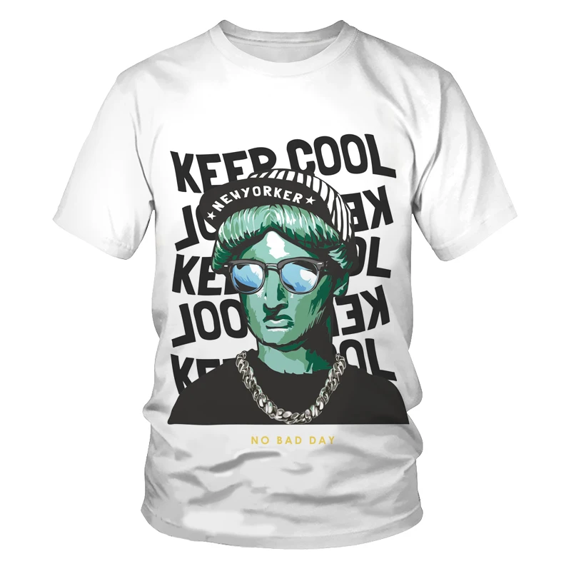 

Couple graffiti printed t-shirt men's 3D fashion casual Harajuku T-shirt short sleeve round neck T-shirt xxs-6xl