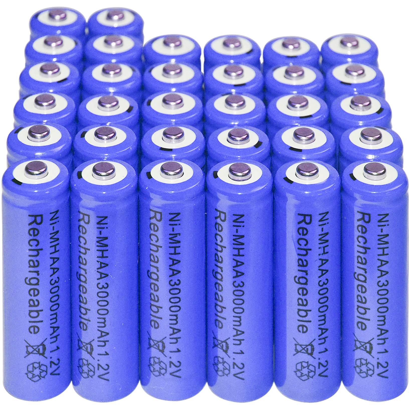 32x AA 3000mAh 2A 1 2 V Ni-MH синяя аккумуляторная батарея для MP3 RC игрушки | Электроника