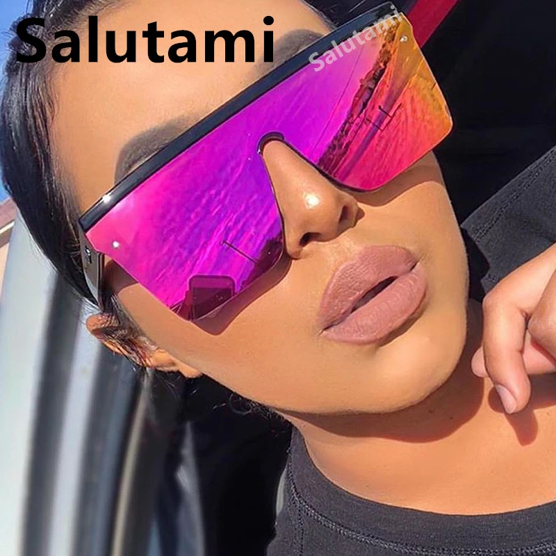 2020 модные зеркальные солнцезащитные очки красного цвета для женщин винтажные