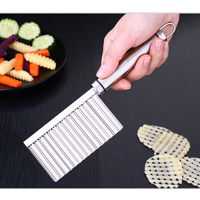 Нержавеющая сталь картофель тесто волн Crinkle резак слайсер для дома Кухня Овощной