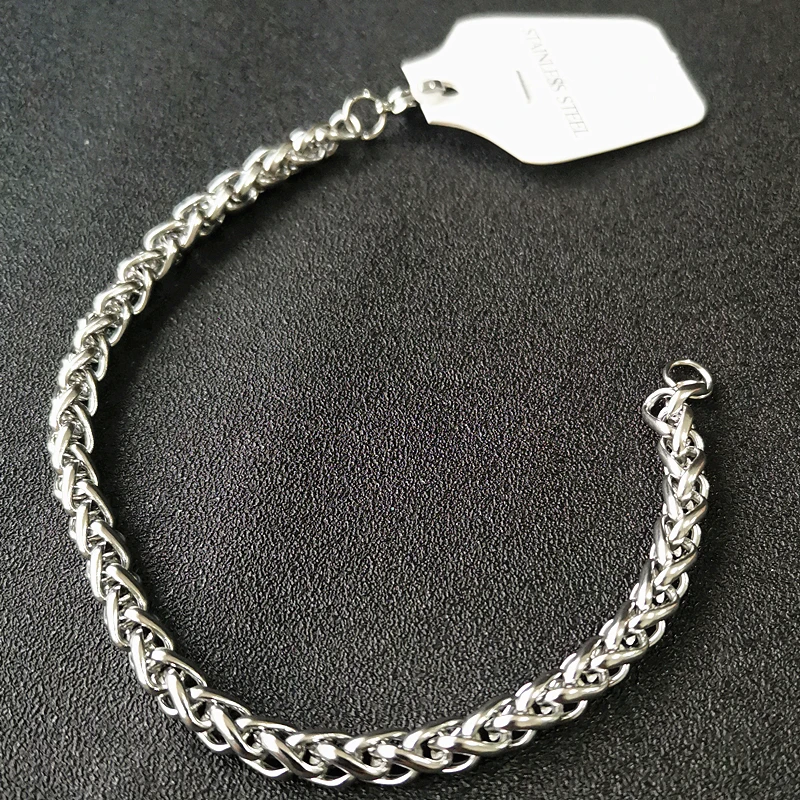 Браслеты мужские из нержавеющей стали в стиле панк недорогие украшения для рук