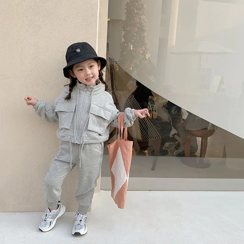 Спортивный костюм с длинным рукавом для маленьких девочек осенний От 2 до 6 лет |