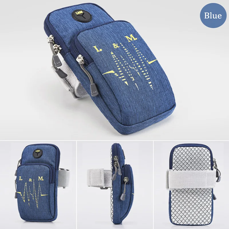 

RYWER Outdoor Phone Holder Case For Xiaomi Redmi Note 10 9 Pro Max 9S 10X 8 8T Armband Running Wrist Bag Oxford 2 Pockets