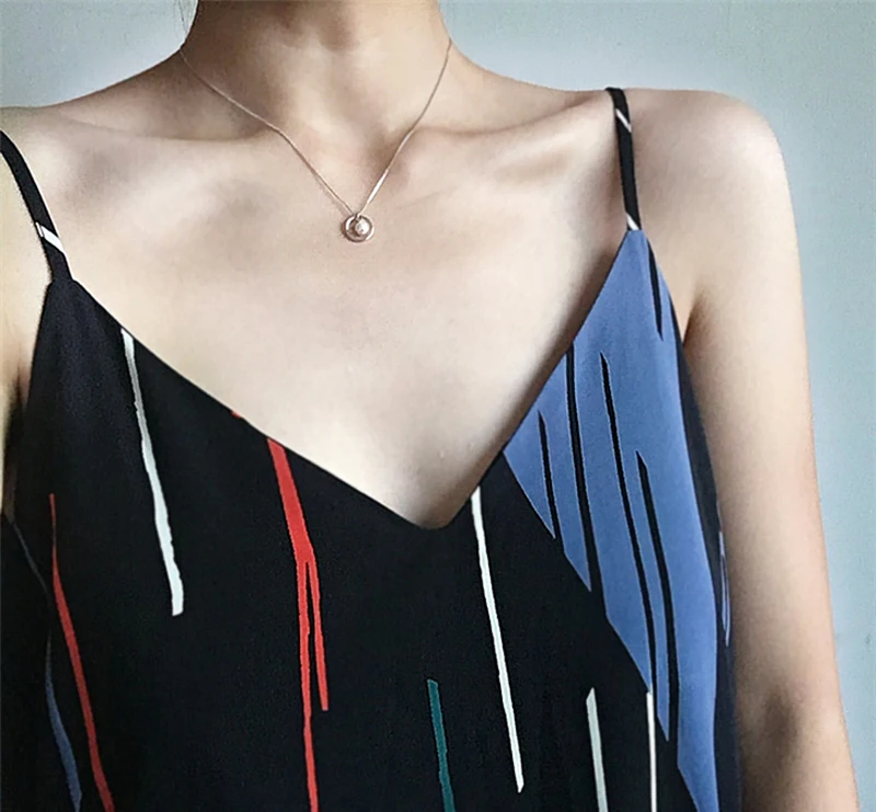 Высокое качество жемчужное ожерелье для женщин 100% Стерлинговое Серебро 925 пробы