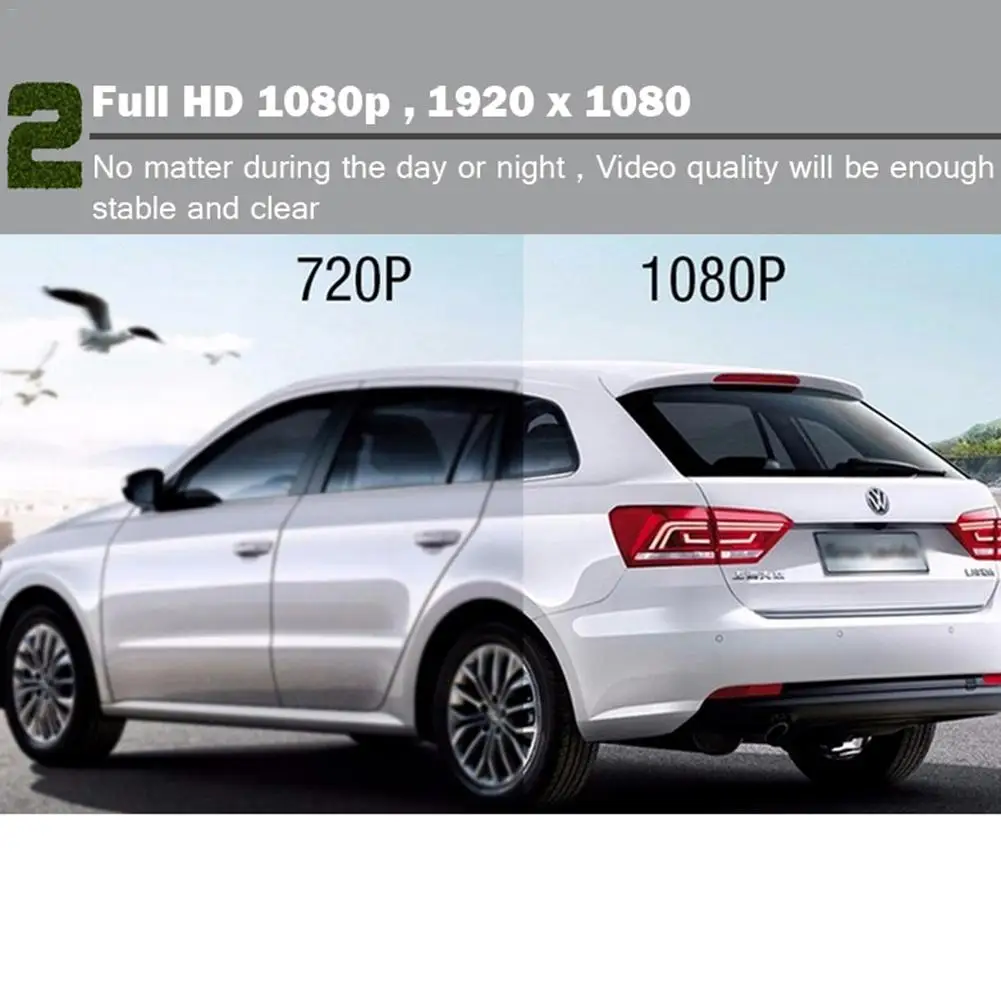 Автомобильный видеорегистратор Dashboard camera Dash Cam с двумя объективами C10s Plus Full HD 1080P 2," ЖК 170 градусов g-сенсор Видео Авто рекордер