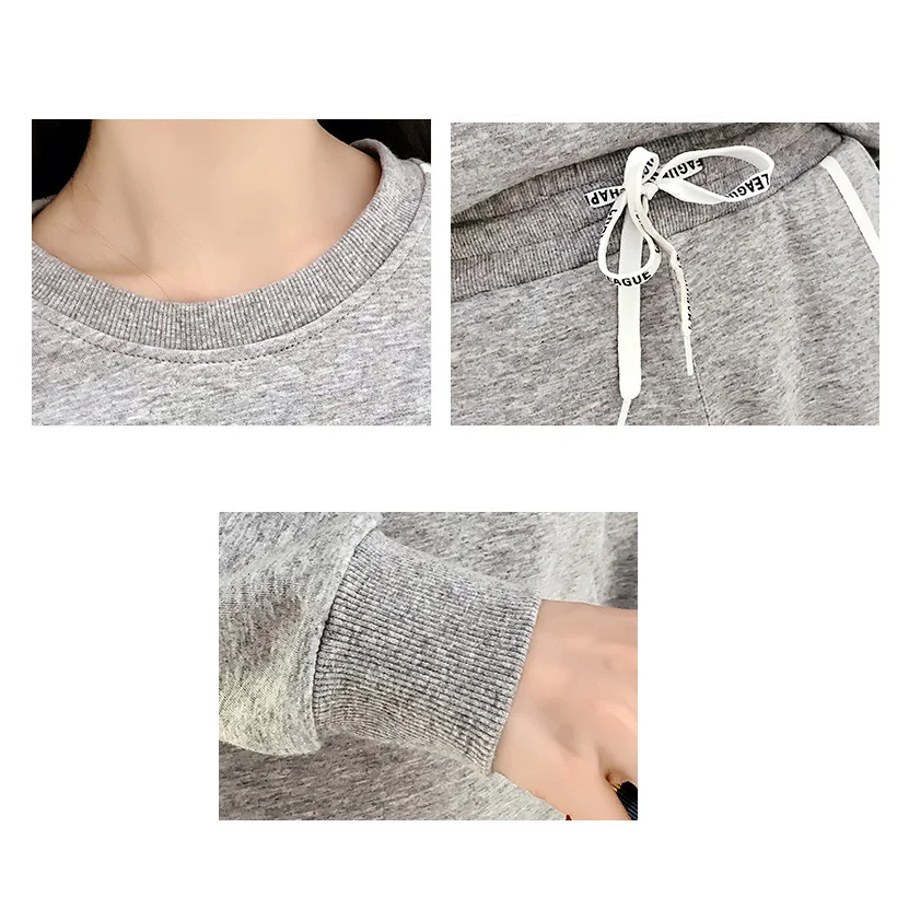 

Autumn Women Set Two Piece Set Tracksuit Long Sleeve Stitching Sweatshirts Casual Suit Winter Clothes Tops Pants Sporting Female