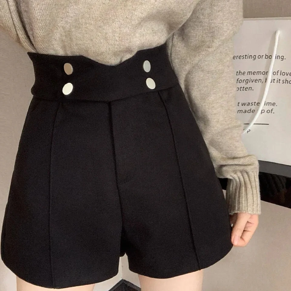 

KK978 New high-waist shorts Korean wide-leg pants loose and thin fashion all-match shorts