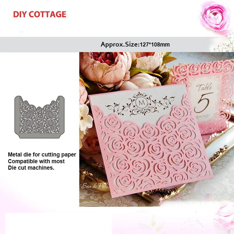 Кружевные металлические режущие штампы цветы для скрапбукинга среза ремесло