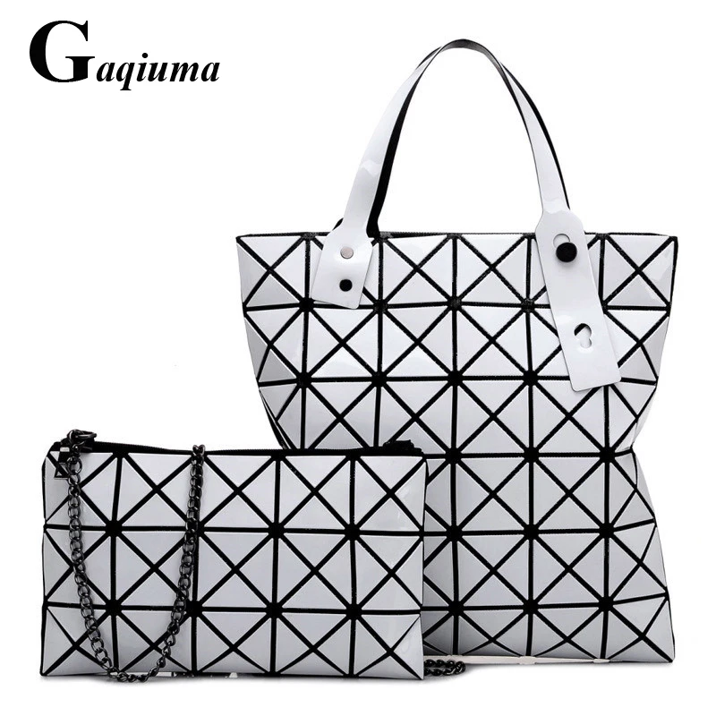 Gaqiuma люминесцентные сумки и кошелек один комплект кожаный портфель с