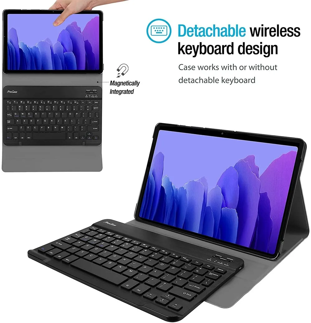Keyboard Case for Samsung Galaxy Tab A7 10.4 2020 SM-T500 T505 T507 Ultra Thin Detachable Wireless Bluetooth Cover case | Компьютеры и