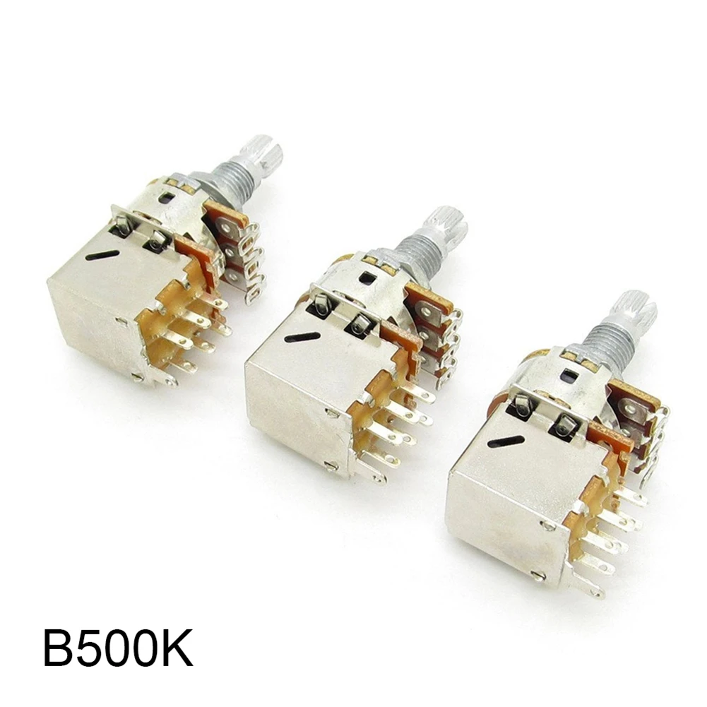 3 упаковки A500K/B500K потенциометр звука/громкости для гитары Gibson Les Paul переключатель