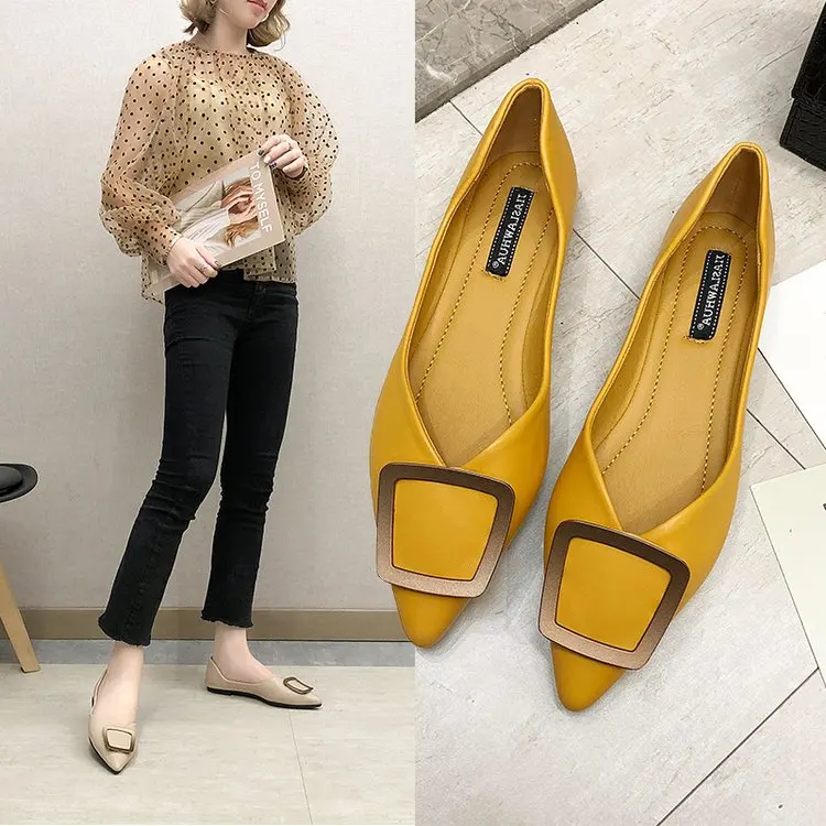 Женские туфли привлекательные и удобные для женщин Модные балетки на плоской