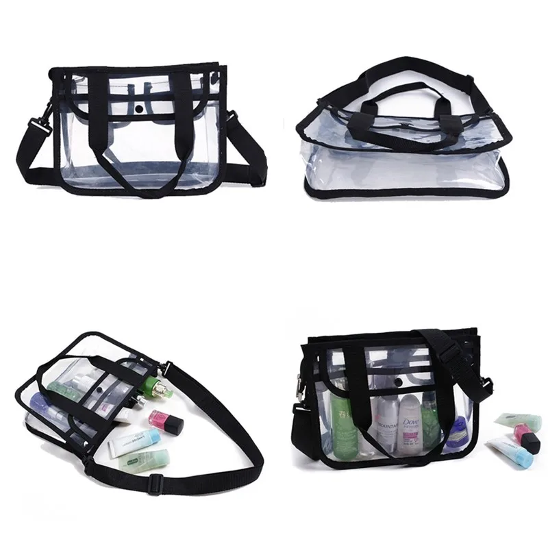 

Transparent PVC Waterproof Large Cosmetic Bag Women Handbag Beauty Case Travel Organizer Beach Toiletry Pouch Clear Makeup Bag