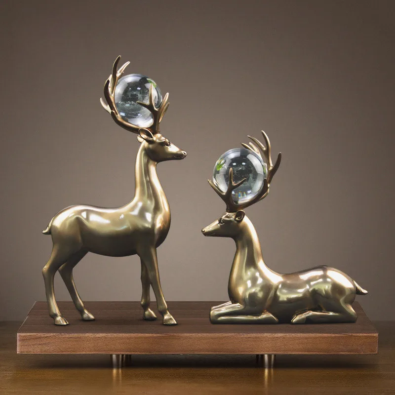 

DEER STATUE HOME DECORATION ACCESSORIES VINTAGE ELK ABSTRACT SCULPTURE LIVING ROOM HOME DECOR RESIN GARDEN DEER STATUES