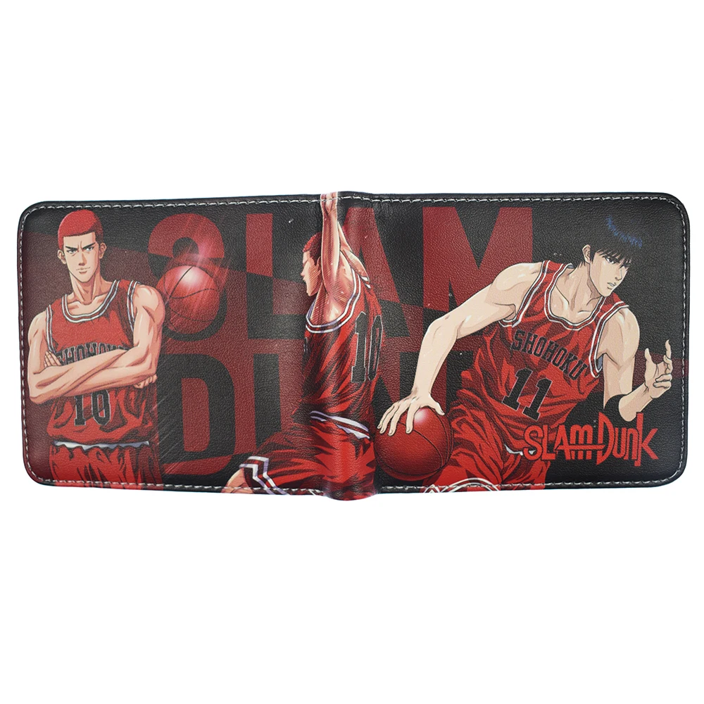 

Japanese Anime Slam Dunk Wallet Sakuragi Hanamichi Kaede Rukawa Short Purse for Student Whit Credit Card Holder Coin Pocket