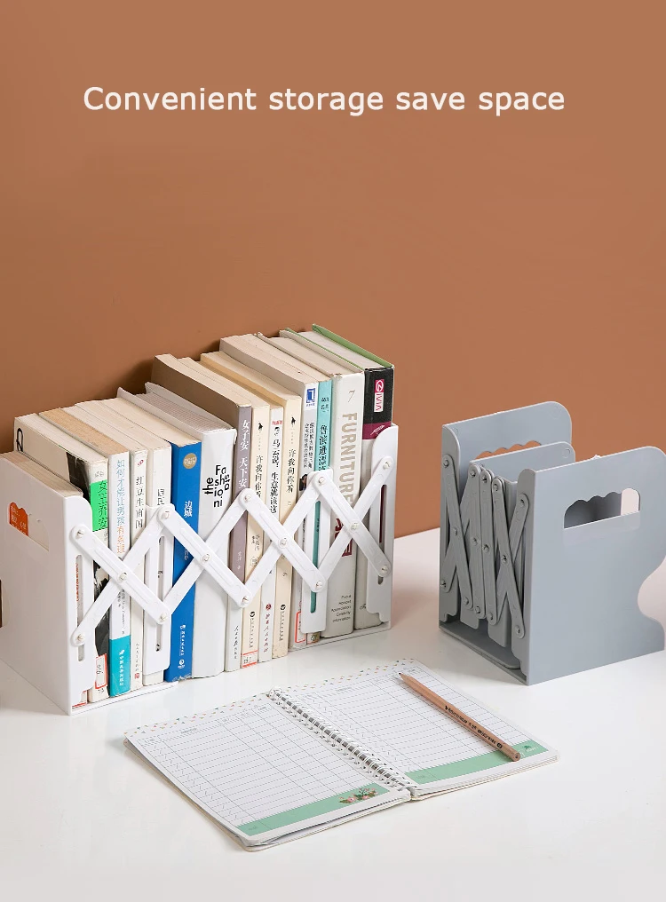 

tenmiu Retractable Bookshelf Students Use Desktop Bookcase Book by Book Baffle Wind Simple Folding Bookshelf Book Storage Rack