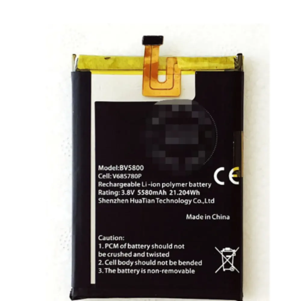 

5580mah BV5800 Battery for Blackview BV5800 BV5800pro V685780P cell phone batteries +Number tracking