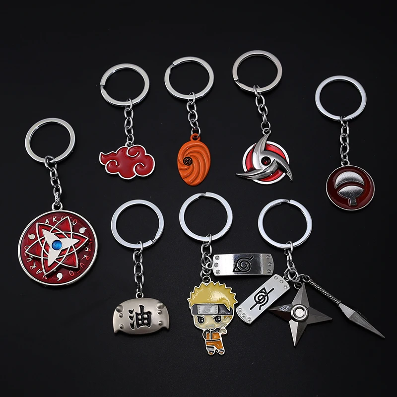 

Anime Ninja Keychains Sasuke Key Chain Ring Pendant Akatsuki Hat Keychain Key Holder Charm Chaveiro Jewelry Souvenir