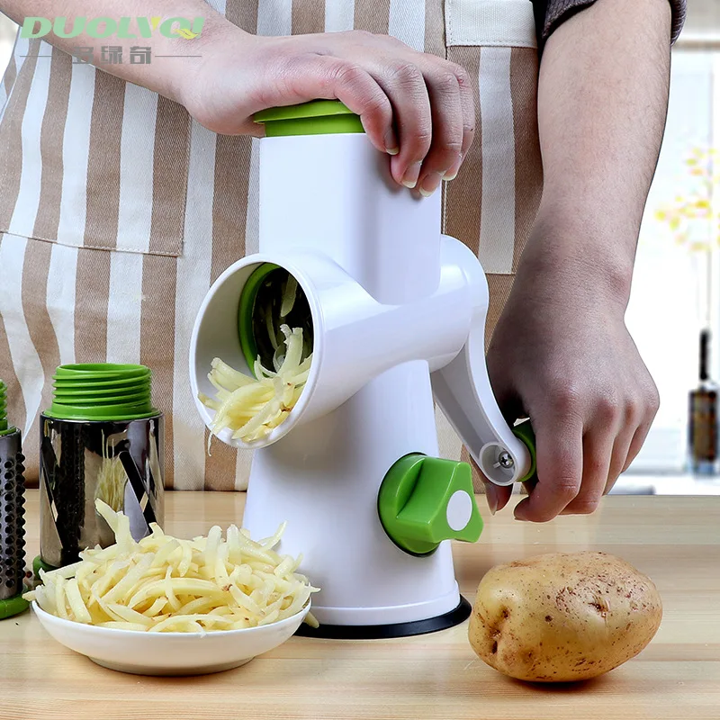 

Manual Vegetable Cutter Slicer Kitchen Accessories Multifunctional Round Mandoline Slicer Potato Cheese Kitchen Gadgets