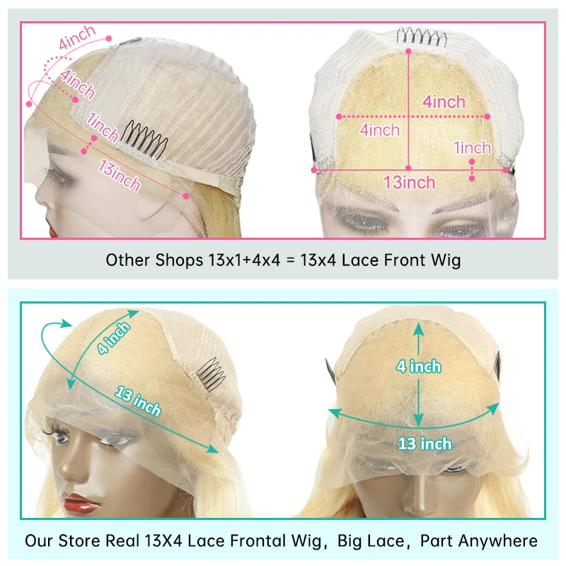Monstar 613 платиновой блондинки из 13x4 Синтетические волосы на кружеве al парик