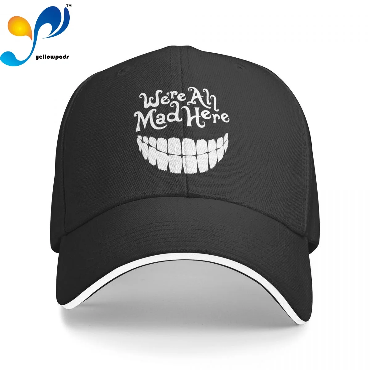 

We Re All Mad-Here Cheshire Cat Alice In Wonder Trucker Cap Snapback Hat for Men Baseball Valve Mens Hats Caps for Logo