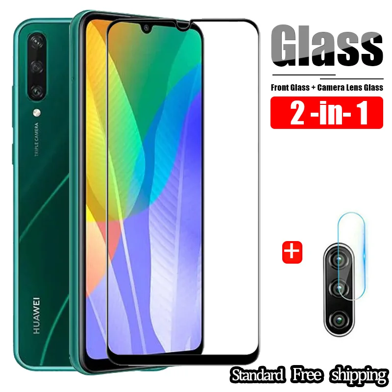 2 в 1 для Huawei Y6p стекло камеры Защита экрана Y8p 2020 Y7p Y 6 P закаленное Передняя пленка