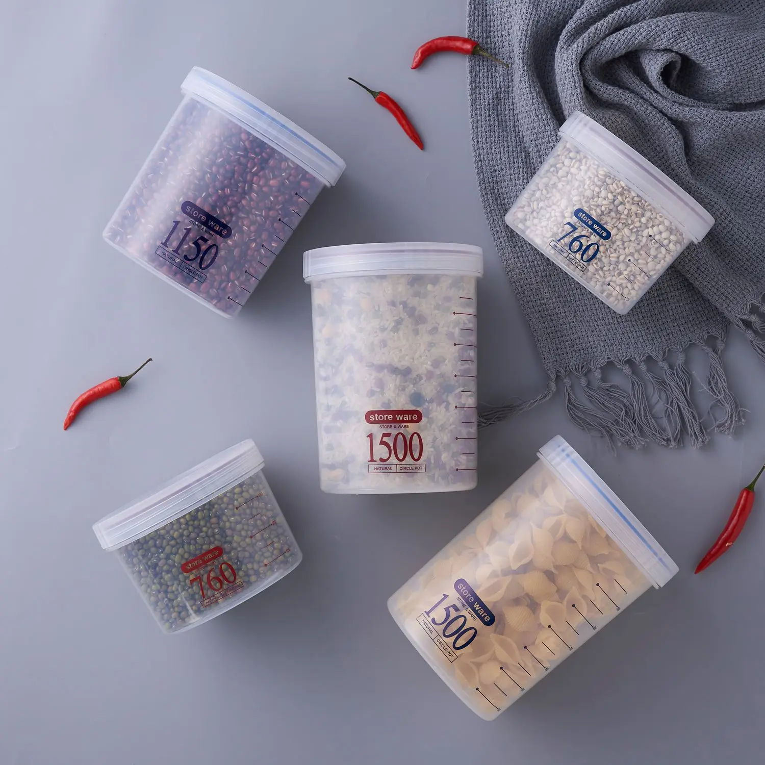 Кухонный прозрачный контейнер для хранения свежести продуктов герметичный