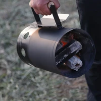 1pcs portable barbecue stove point carbon barrel ignition barrel picnics firewood charcoal barrel fire camping outdoor hiking