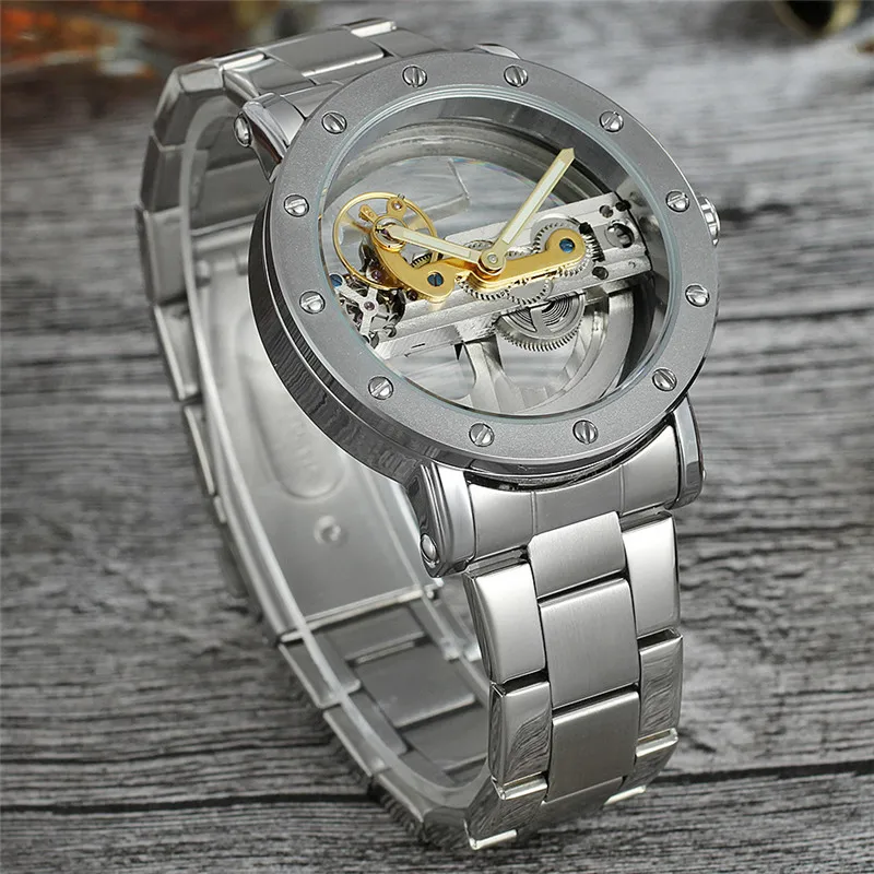 FORSINING автоматические механические мужские наручные часы военный Бизнес Мужские