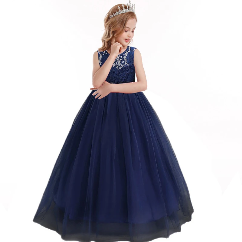 2020 Summer Kids Girls Embroidery Tutu Princess Dress For Wedding Party Dresses Children Clothing 5 6 7 8 9 10 11 12 Year | Детская